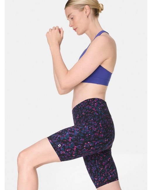 Sweaty Betty Blue Power 9 Biker Shorts
