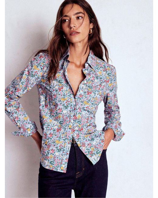 Boden Gray Sienna Cotton Shirt