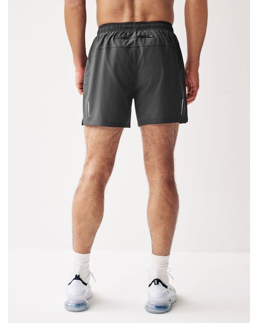 Next Black 5 Inch Active Gym Sports Shorts for men