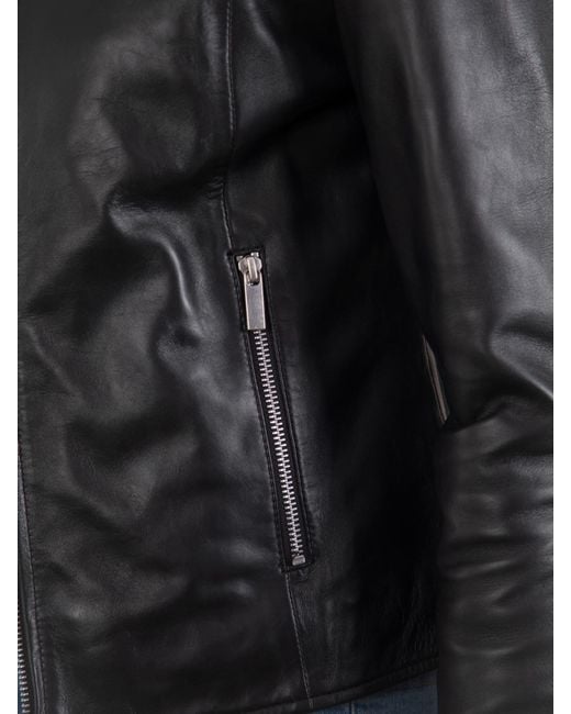 Lakeland Leather White Crosby Collarless Leather Jacket