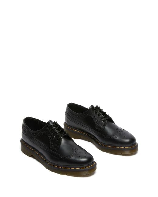 Dr. Martens Black 3989 Smooth Brogue Leather Shoes