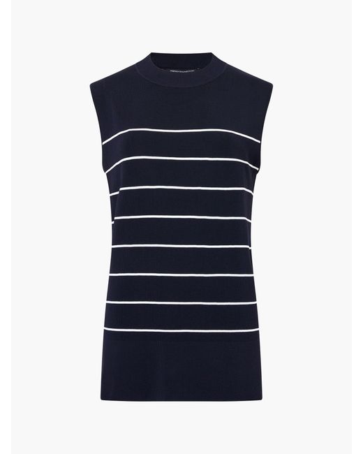 French Connection Blue Ottie Striped Vest