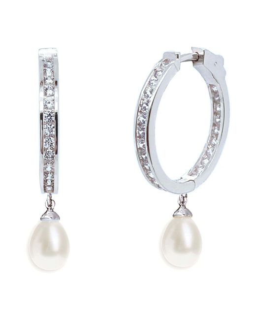 Ivory & Co. White Tone Helsinki Earrings