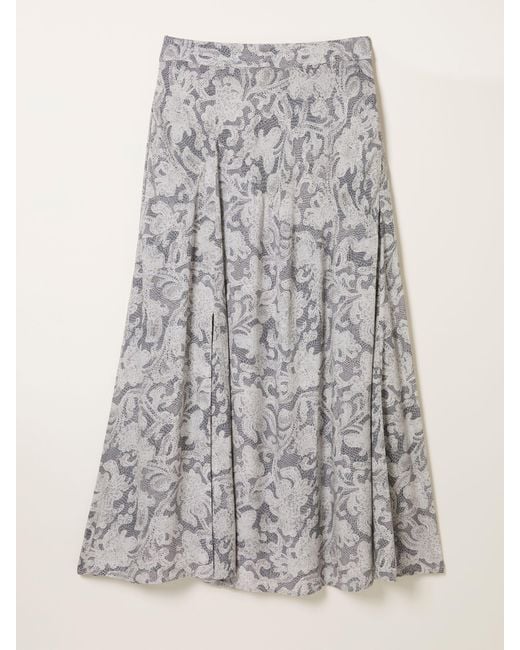 FatFace Natural Fatface Skye Midi Skirt