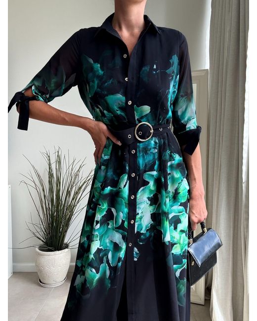 Style Cheat Gray Daphne Belted Shirt Dress