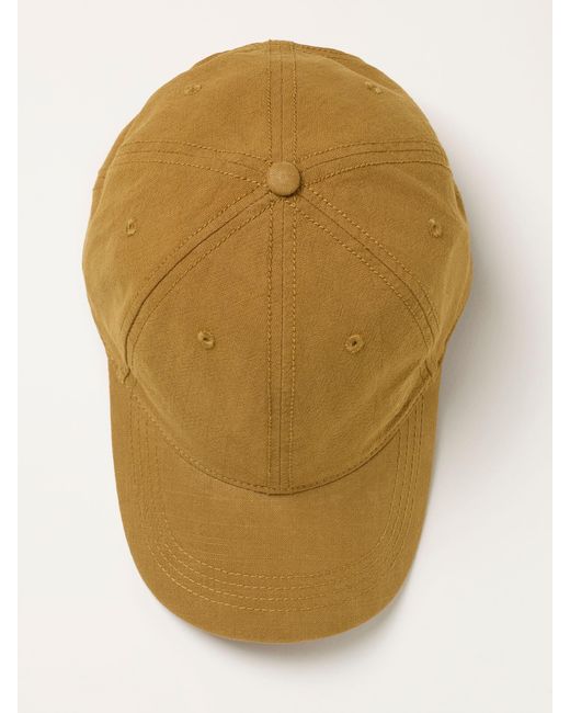 FatFace Natural Fatface Mustard Textured Cap for men