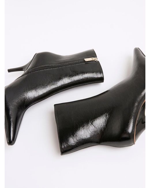River Island Black Point Toe Heeled Ankle Boots