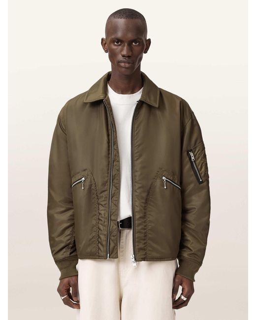 AllSaints Brown Allsaints Fallon Bomber Jacket for men