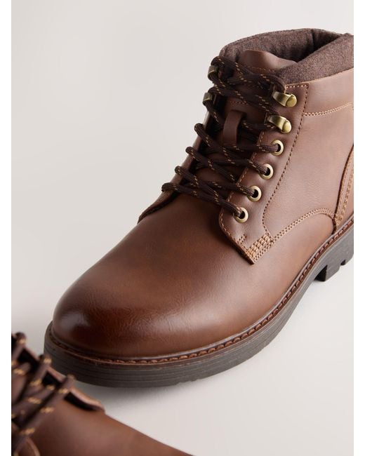 Next Brown Borg Lined Chukka Boots for men