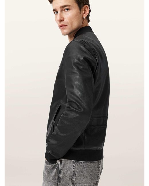 AllSaints Black Allsaints Morten Bomber Jacket for men