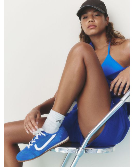 Self Blue Slim Trainers
