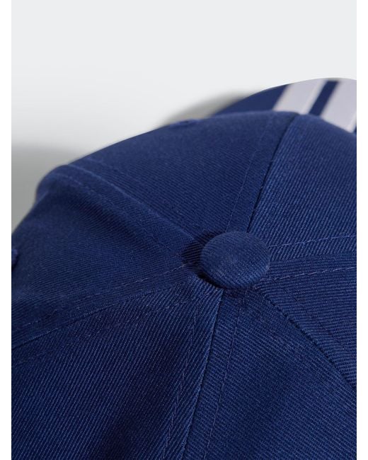Adidas Blue 3 Stripe 100% Cotton Baseball Cap for men