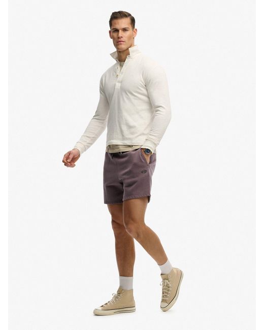 Superdry Purple Micro Logo Shorts for men