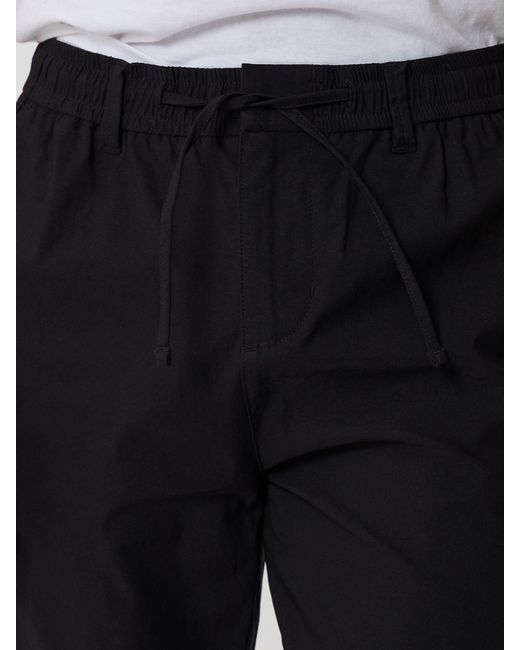 Threadbare Black Technical Stretch Slim Fit Trousers for men