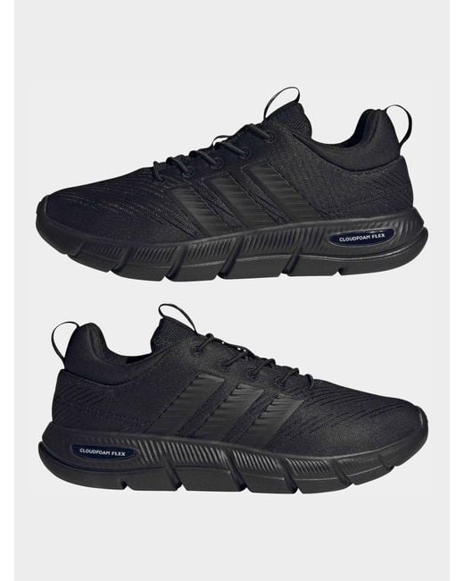 Adidas Blue Cloudfoam Flex Elastic Laces Trainers