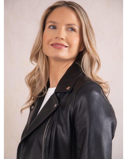 Lakeland Leather Blue Tarraby Biker Jacket