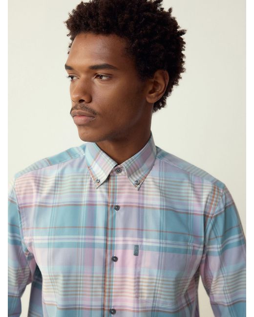 Next Blue Regular Fit Easy Iron Button Down Oxford Shirt for men