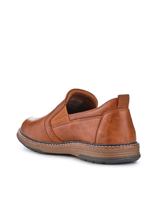Pavers Elastische Slipper, Breite Passform in Brown für Herren