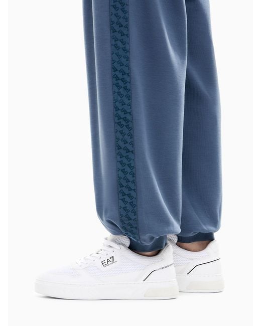 EA7 Blue Regular-Fit Logo Tracksuit
