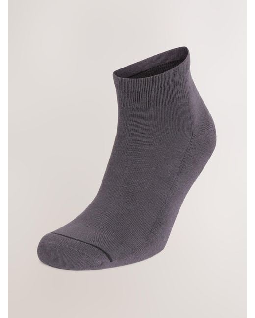 Next Black Cushioned Mid Trainer Socks for men