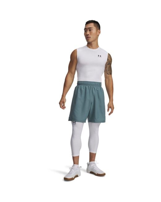Under Armour Blue Tech Woven Wordmark Shorts for men
