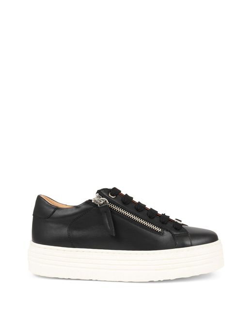 Jones Bootmaker Black Jones Bootmaker Amaliada Leather Platform Trainers