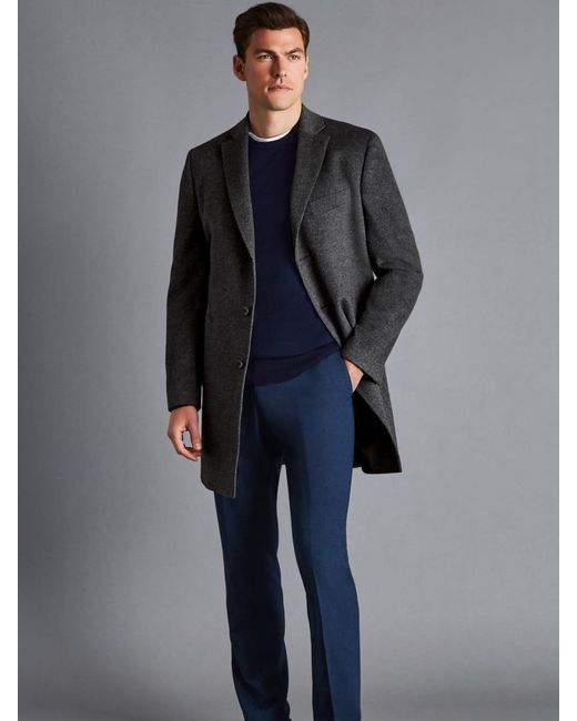 Charles Tyrwhitt Mantel Aus Reiner Wolle in Gray für Herren
