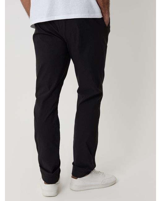 Threadbare Black Technical Stretch Slim Fit Trousers for men