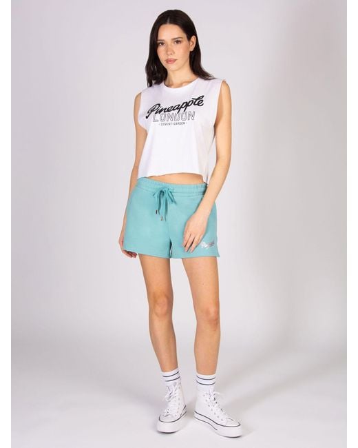 Pineapple Blue Retro Shorts