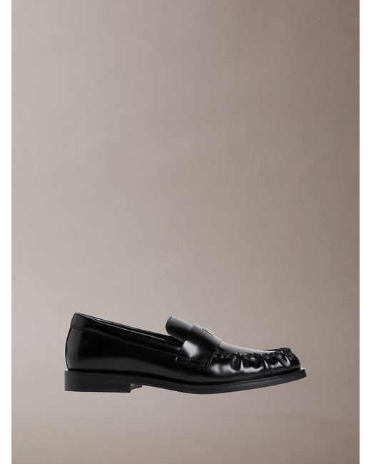 Calvin Klein Multicolor Theo Leather Pleated Toe Loafers