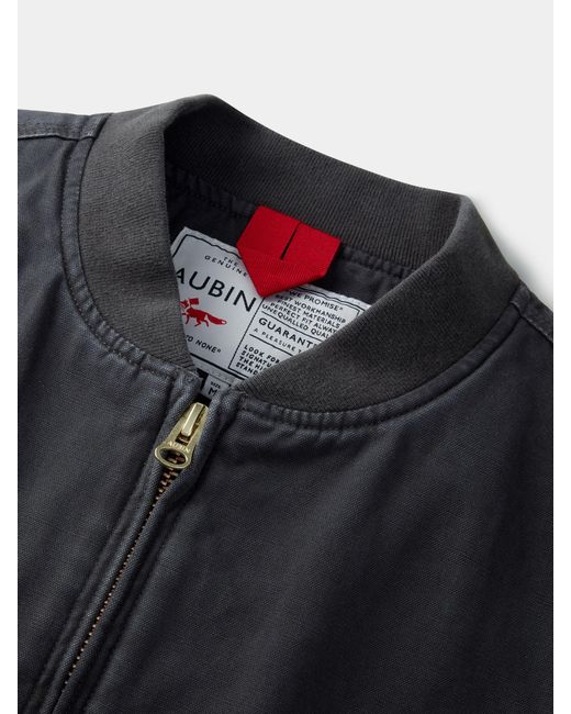 aubi Gray Duke Canvas 100% Cotton Gilet for men