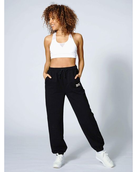 Pineapple Black Oversized Pocket Cuffed Joggers