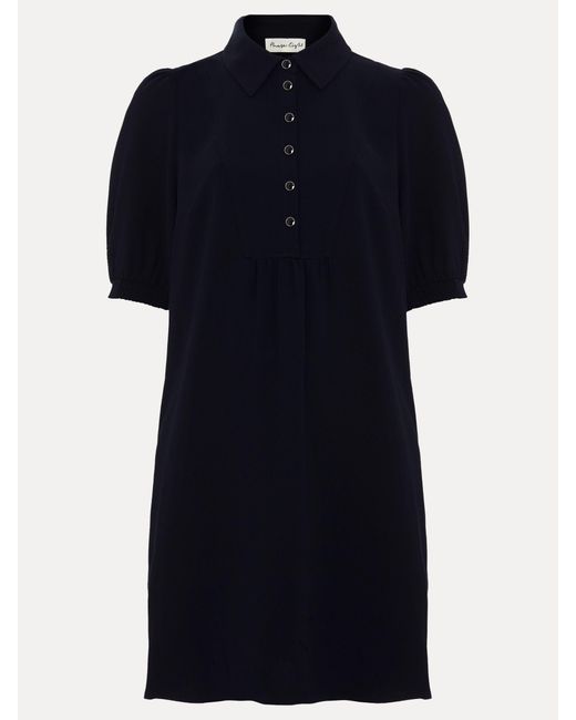 Phase Eight Blue Claudia Button Swing Mini Dress