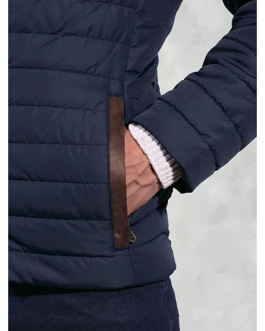 Brook Taverner Blue Quilted Puffer Jacket for men