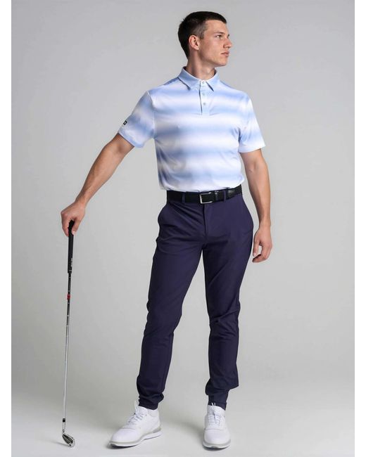 ATSG White Gradient Polo Shirt for men