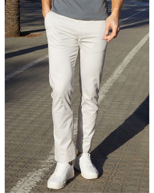 Threadbare Regular Fit Cotton Chino Trousers With Stretch38 in Gray für Herren