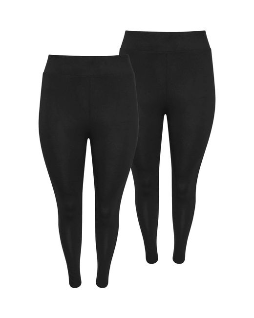 Evans Natural Stretch Leggings 2 Pack