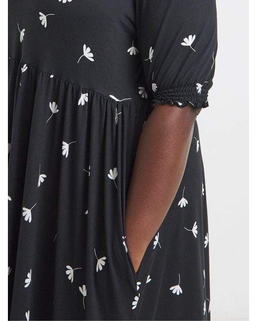 Simply Be Blue Supersoft Tiered Midi Dress