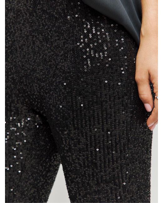 Simply Be Black Sequin Leggings