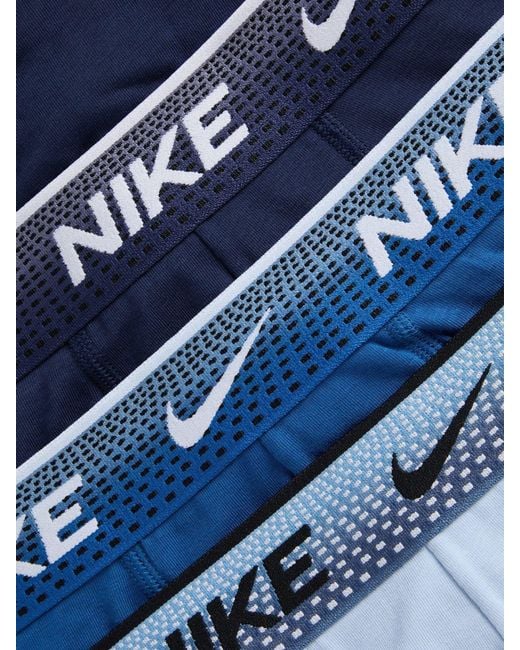 Nike Blue Essential Micro Boxers 3 Pack for men