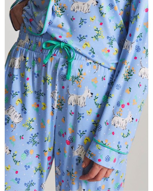 Simply Be Blue Scotty Dog Spring Pyjamas Set