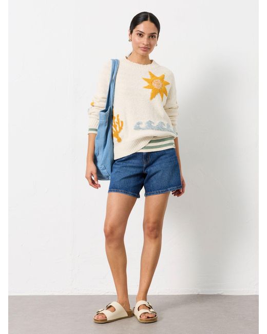 FatFace Blue Fatface Elsham Denim Shorts