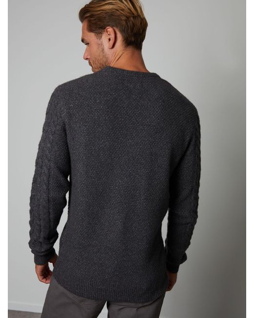 Threadbare Zopfstrickpullover Mit Rundhalsausschnitt in Blue für Herren