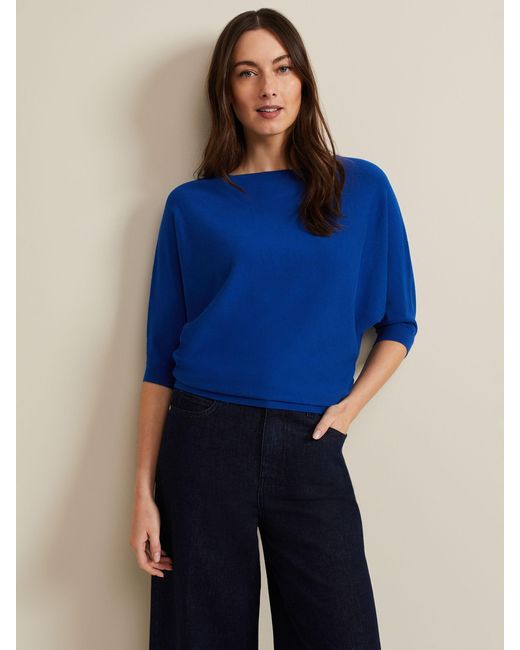 Phase Eight Blue Cristine Strickpullover