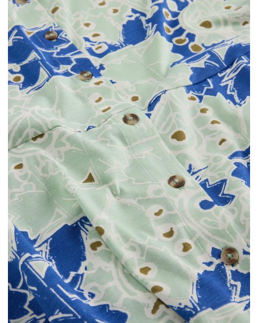 White Stuff Blue Ria Jersey Shirt Dress