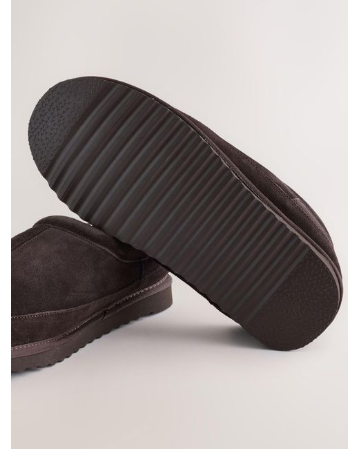 Next Brown Closeback Slippers for men