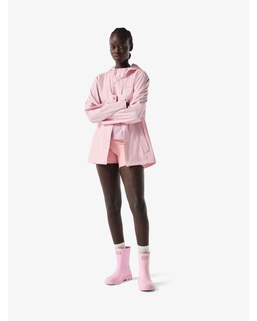 Hunter Pink Izzy Pu Hooded Jacket