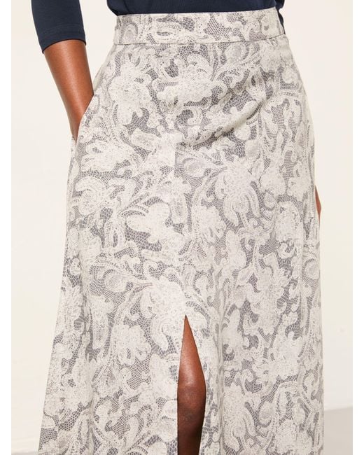 FatFace Natural Fatface Skye Midi Skirt