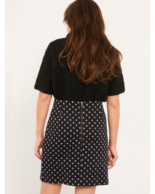 FatFace Black Fatface Jackie Metallic Skirt