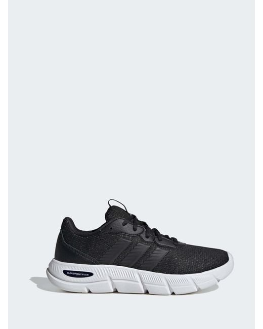 Adidas White Cloudfoam Flex Laceless Wide Fit Trainers